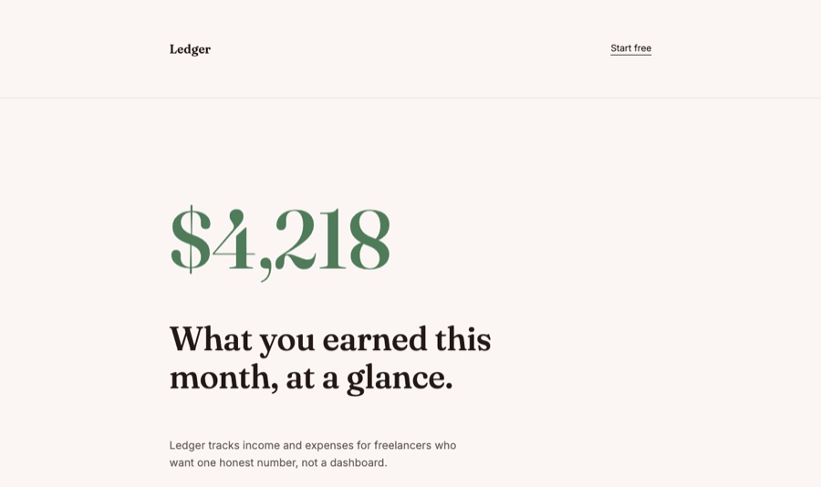 Minimalist mode: a clean, restrained product screen with generous whitespace.